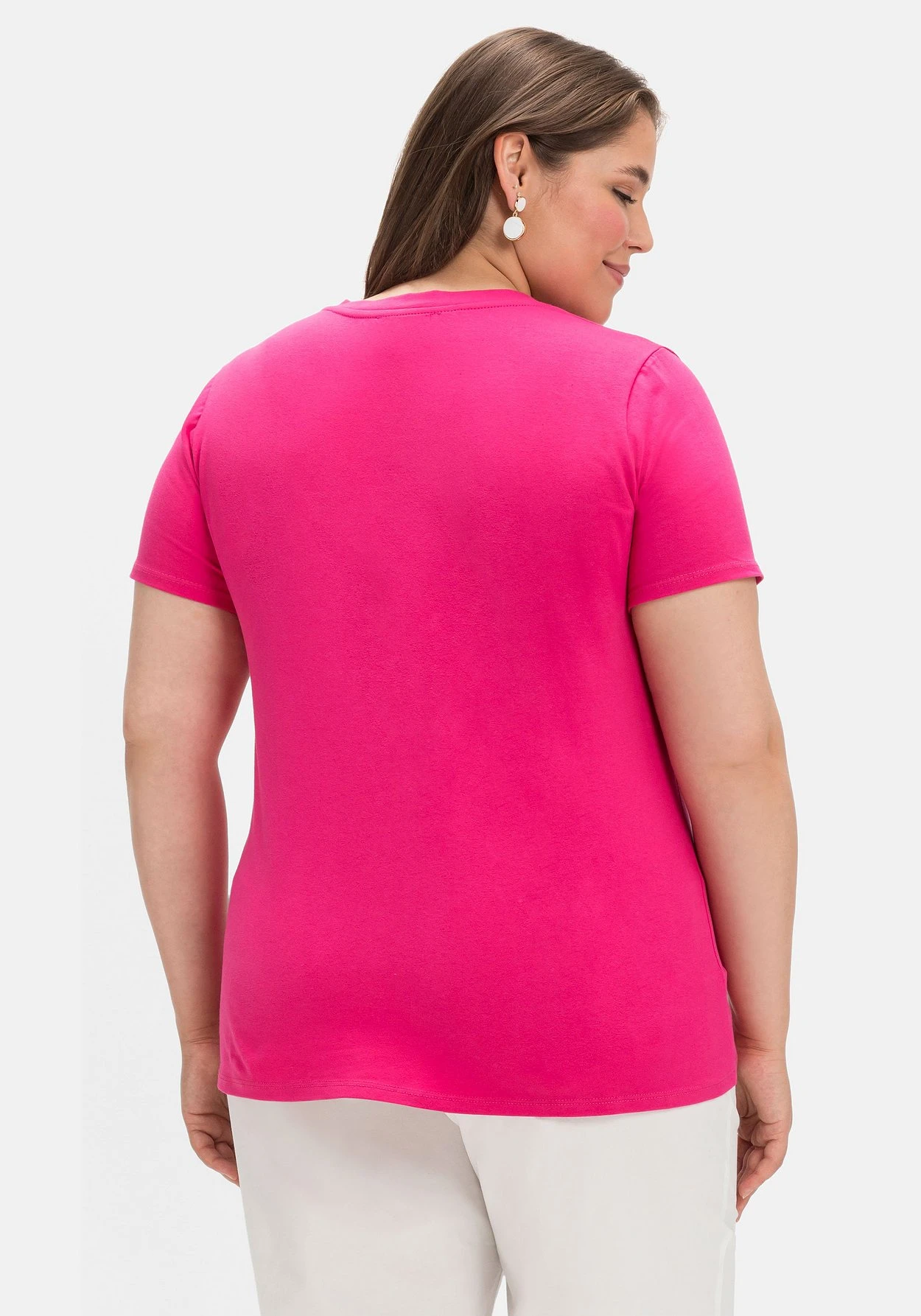 T-Shirt Mit Neon-Frontprint, Elastische Qualität – Bild 2