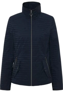 Jacke Mit Stehkragen, In Streifenstruktur