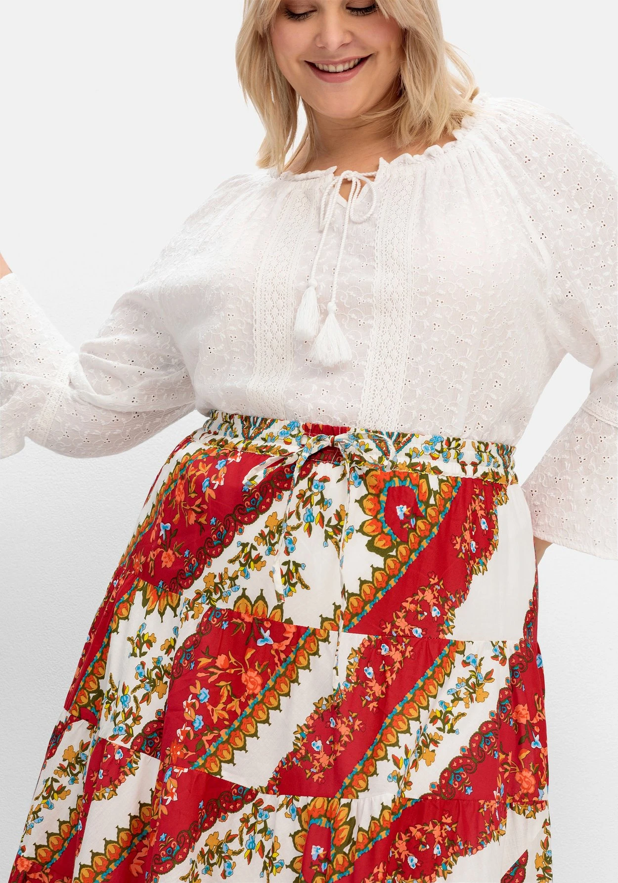 Maxirock Mit Stufen Und Alloverdruck – Bild 7