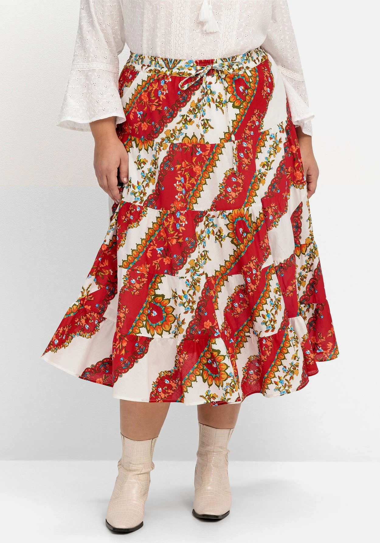 Maxirock Mit Stufen Und Alloverdruck – Bild 5