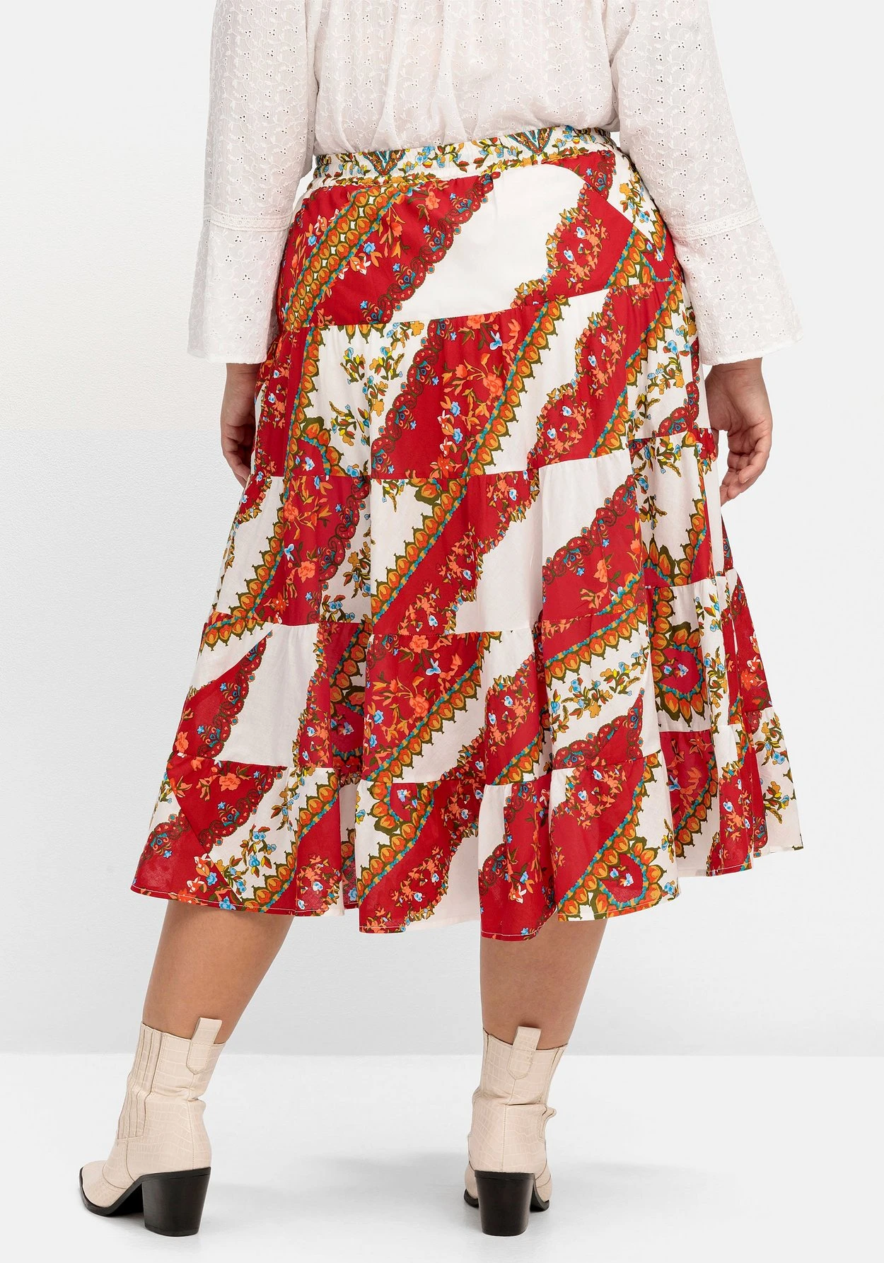 Maxirock Mit Stufen Und Alloverdruck – Bild 3