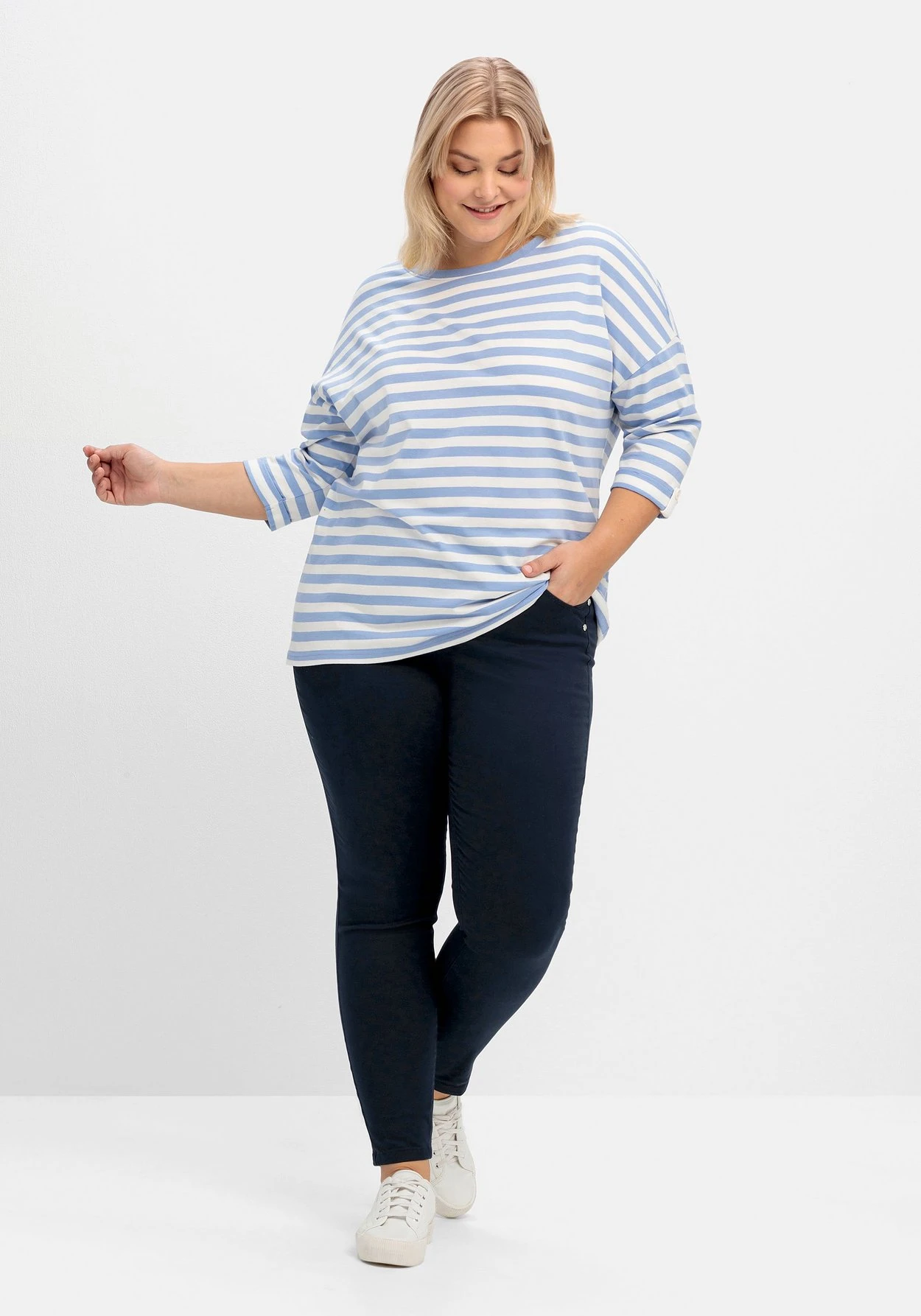 Sheego Extraschmale Twillhose In Curvy-Schnitt SUSANNE