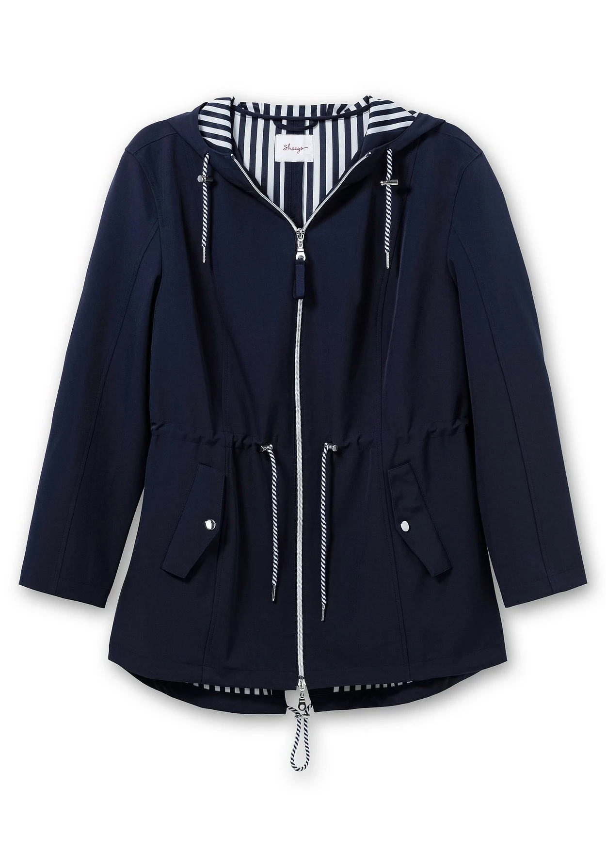 Sheego Softshell-Parka Mit Gestreifter Innenseite – Bild 3