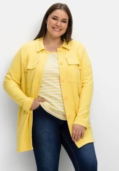 Sheego Shacket Aus Strukturierter Sweatqualität