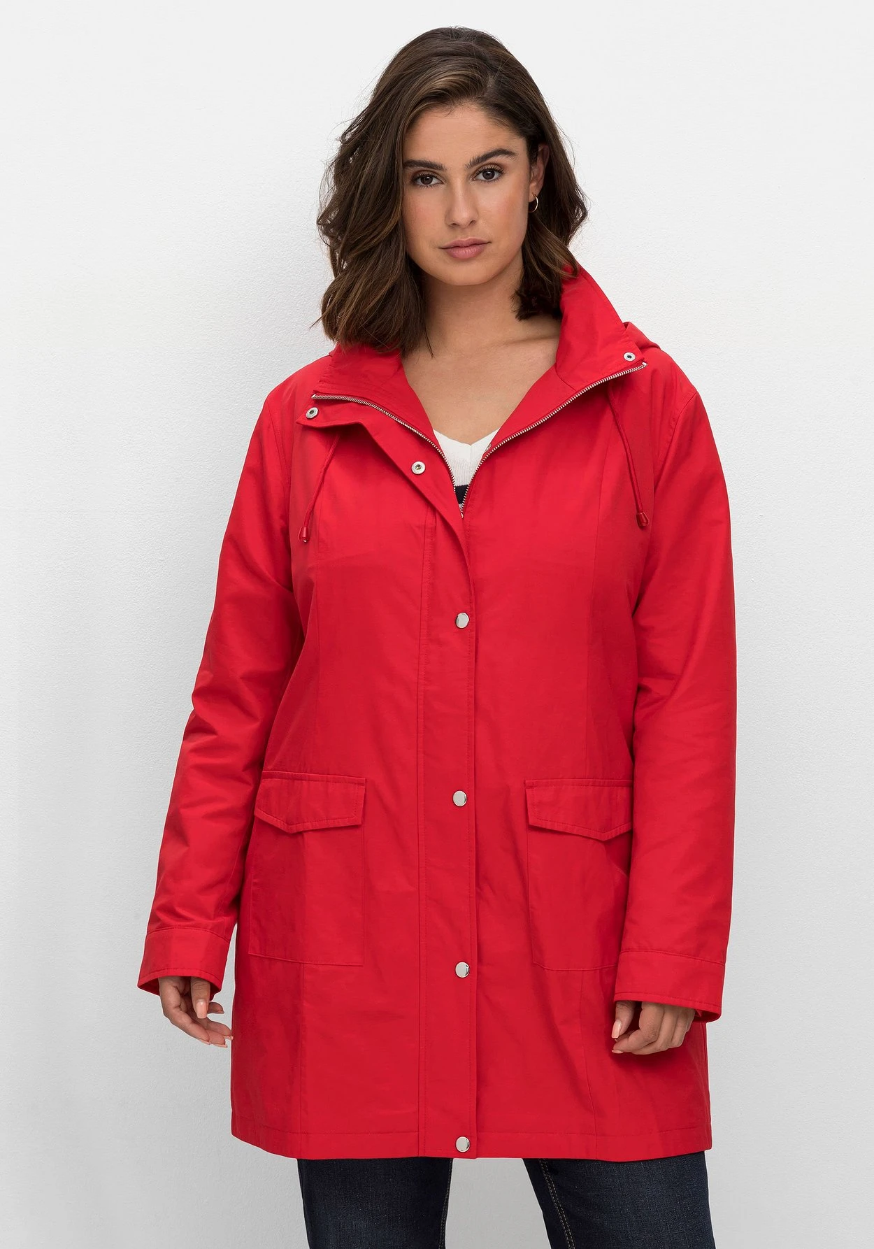 Sheego Outdoor-Parka Mit Abnehmbarer Kapuze – Bild 5