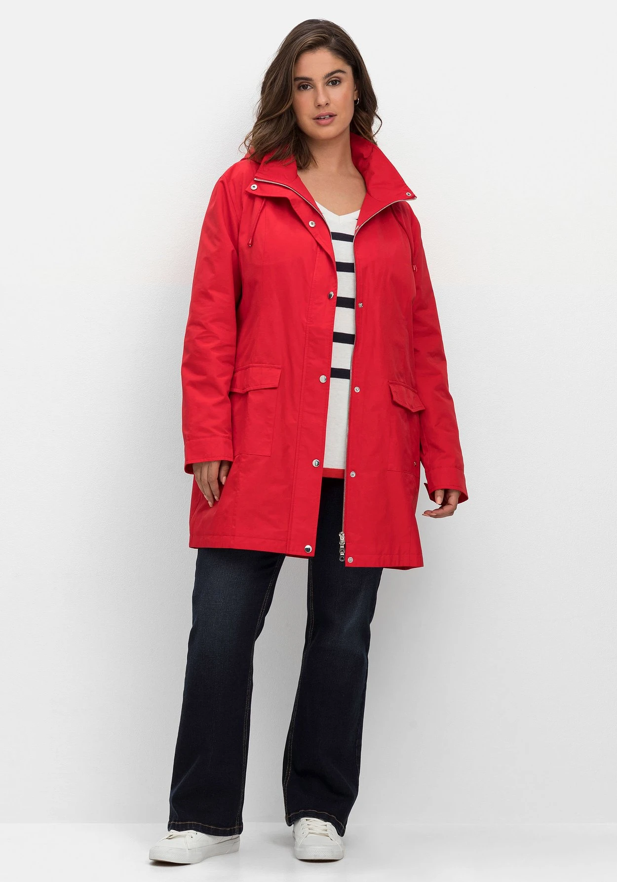 Sheego Outdoor-Parka Mit Abnehmbarer Kapuze – Bild 4