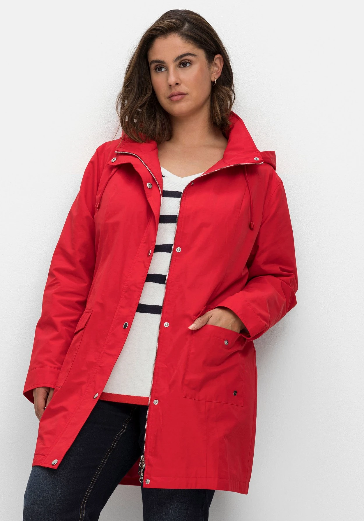 Sheego Outdoor-Parka Mit Abnehmbarer Kapuze