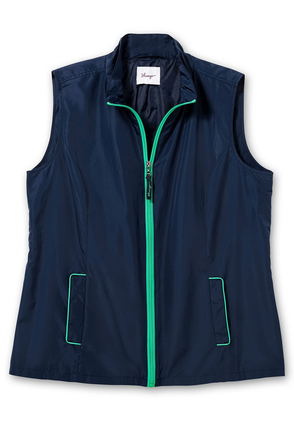 Sheego Weste Mit Stehkragen Und Kontrastdetails – Bild 3