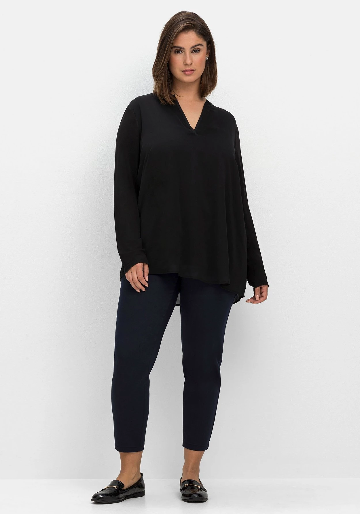 Sheego Schmale 7/8-Stretchhose Mit Elastischem Bund – Bild 5