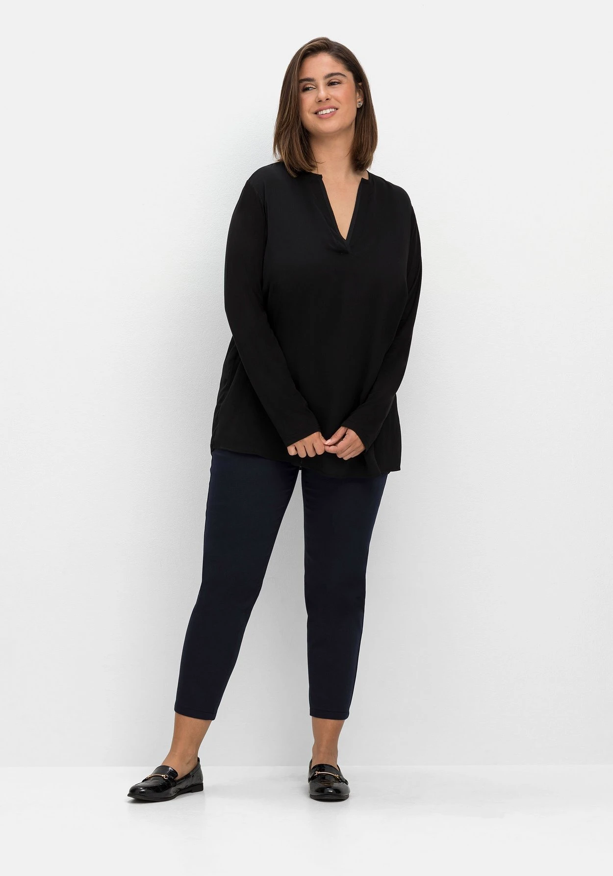 Sheego Schmale 7/8-Stretchhose Mit Elastischem Bund