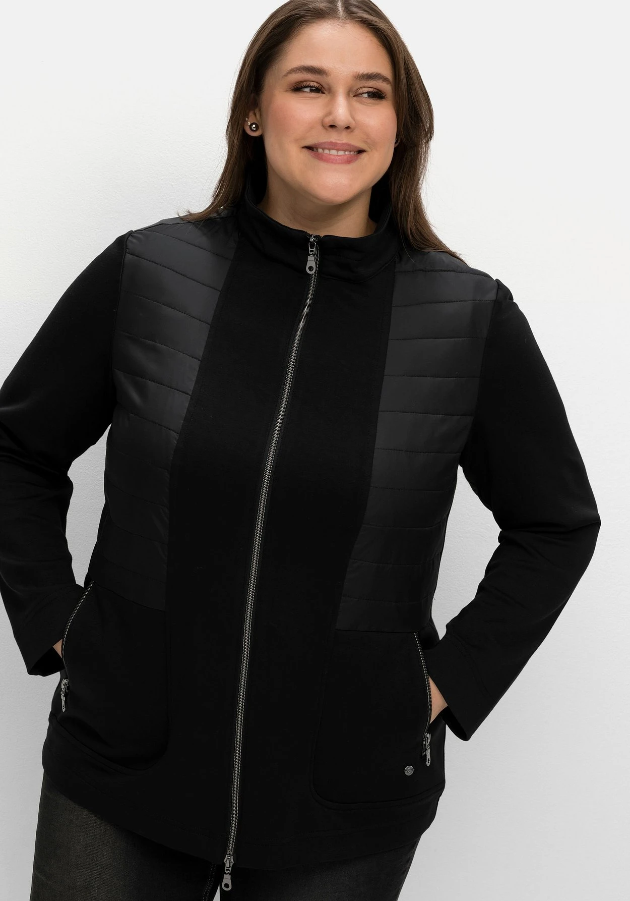 Sheego Leichte Jerseyjacke Mit Gesteppten Partien – Bild 6