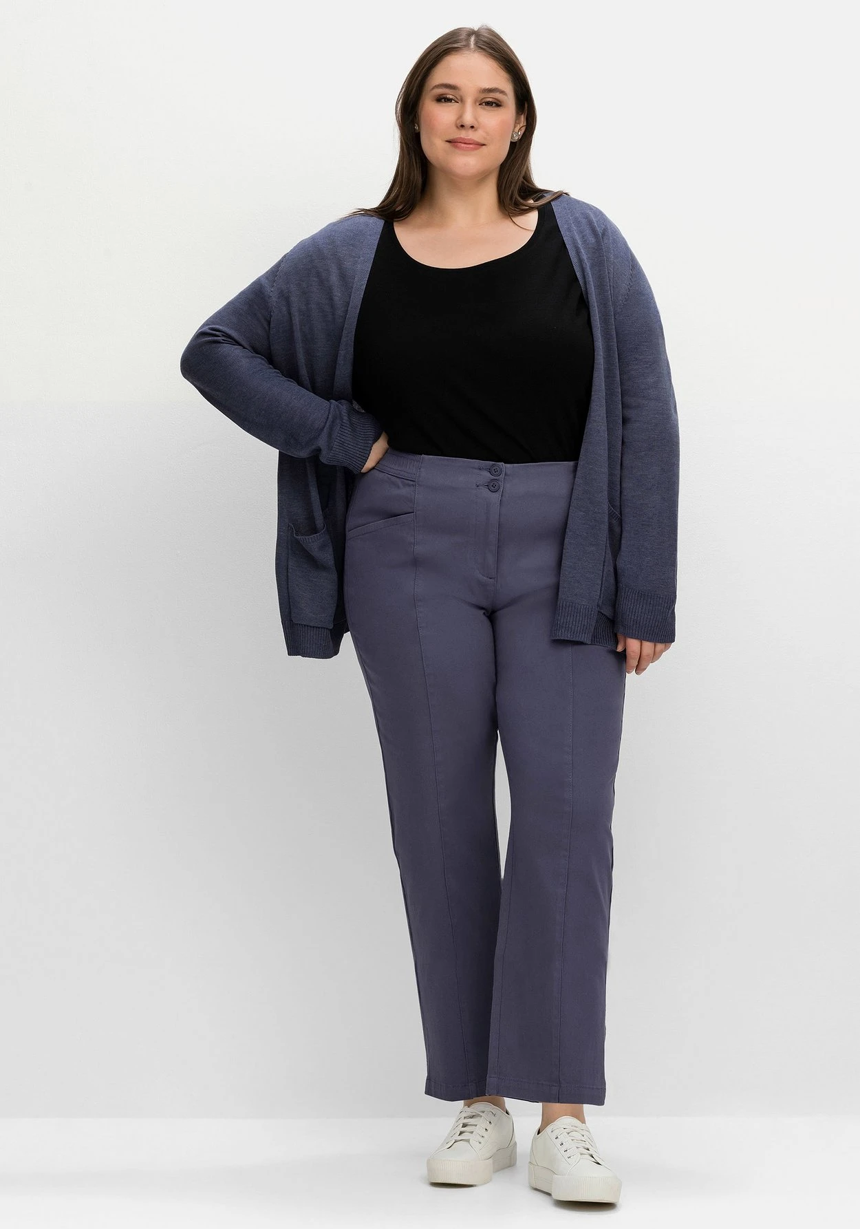 Sheego Gerade Twillhose In Curvy-Schnitt PIA, Mit Biesen Vorn – Bild 5