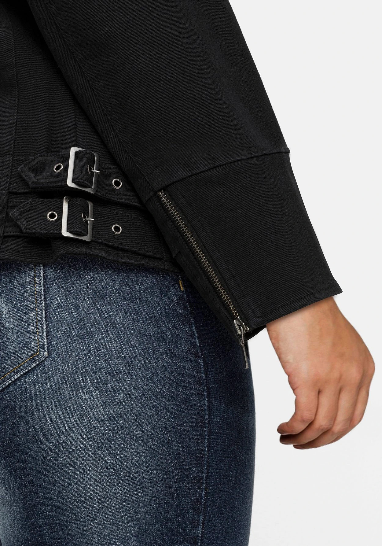 Twilljacke Im Biker-Stil, Mit Besticktem Rücken – Bild 6