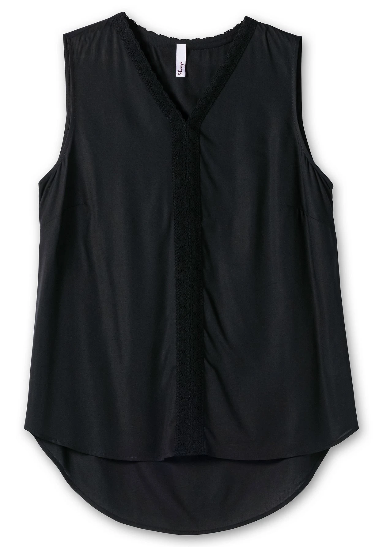 Sheego Top Mit V-Ausschnitt Und Häkelspitze – Bild 3