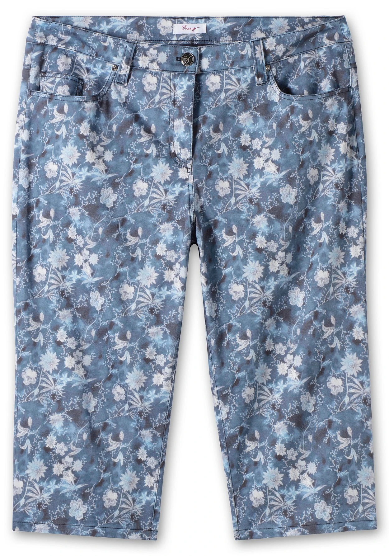 Sheego Caprihose Mit Floralem Alloverdruck – Bild 4