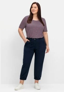 Sheego 7/8-Cargohose Mit Gummibund Und Elastischem Saum