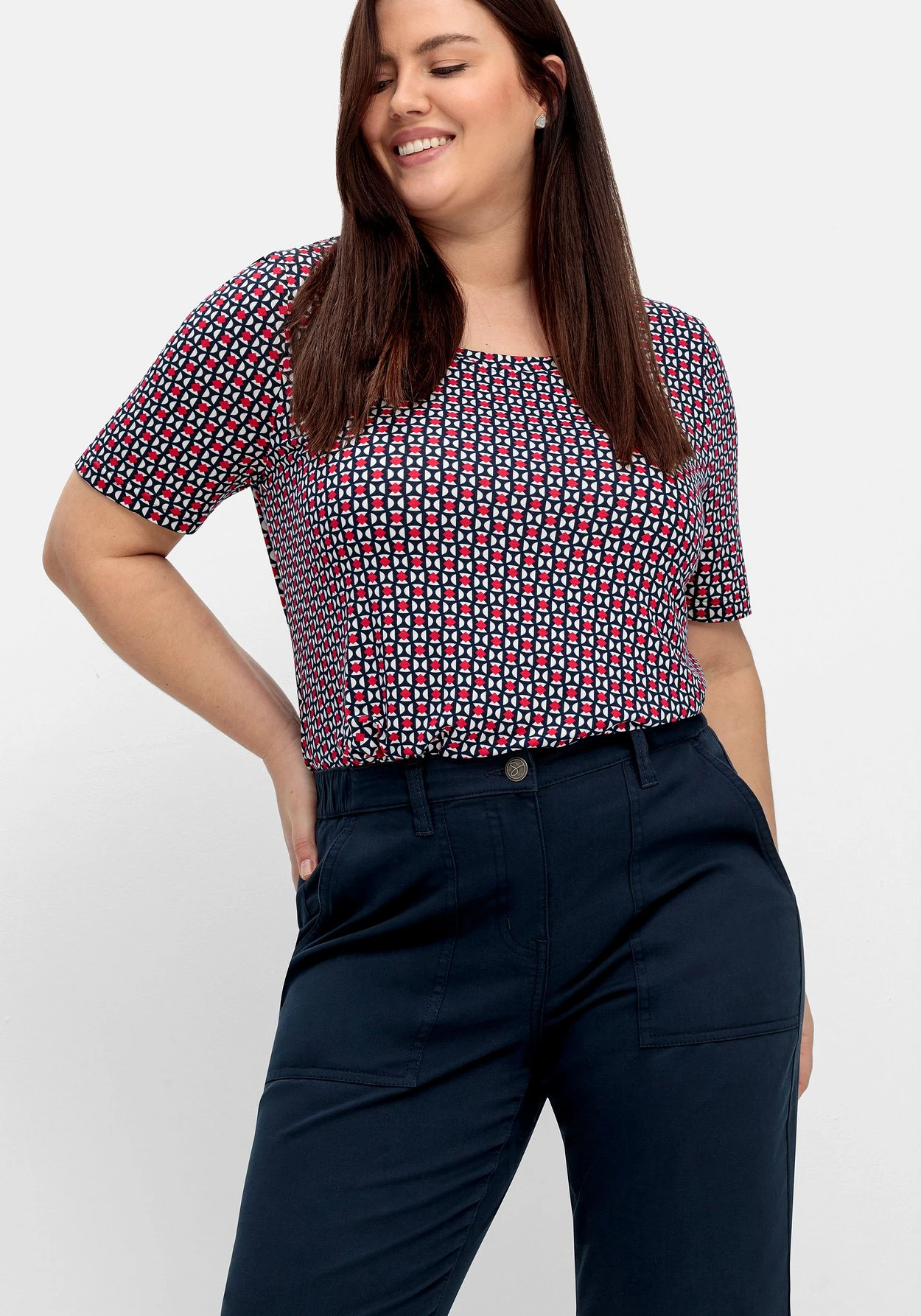 Sheego 7/8-Cargohose Mit Gummibund Und Elastischem Saum – Bild 7