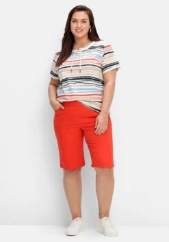 Sheego Twill-Bermudas In 5-Pocket-Form, Mit Gummizugbund