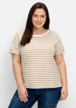 Sheego Ringelshirt Mit Verlängerter Rückenpartie