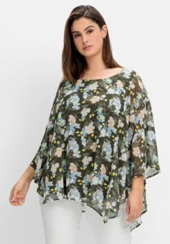 Sheego Chiffontunika Mit Tiefem Rückenausschnitt