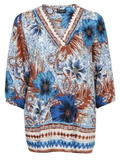 Tunika Mit Alloverdruck Und V-Ausschnitt