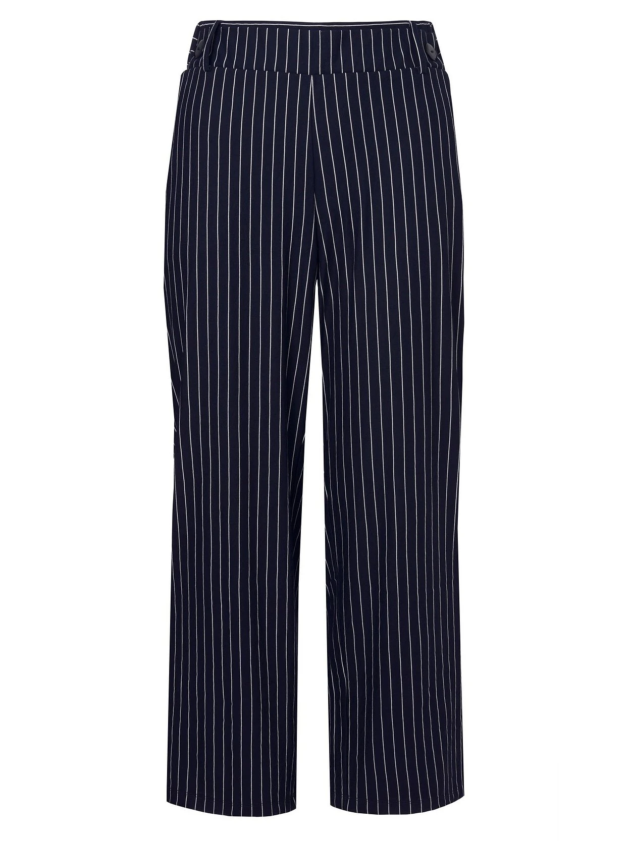 Weite 7/8-Hose Mit Nadelstreifenmuster