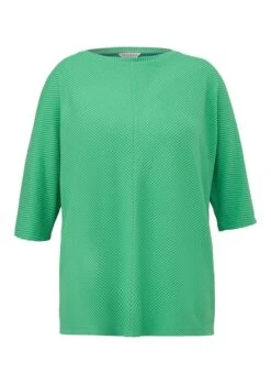 Triangle Shirt In Rippstruktur, Mit Fledermausärmeln