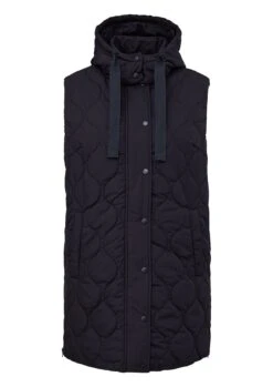 Triangle Lange Outdoor-Steppweste Mit Zippern Seitlich