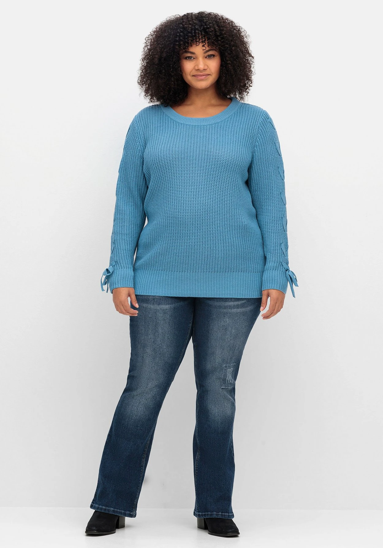 Pullover Mit Eingeflochtenen Bändern Am Ärmel – Bild 4