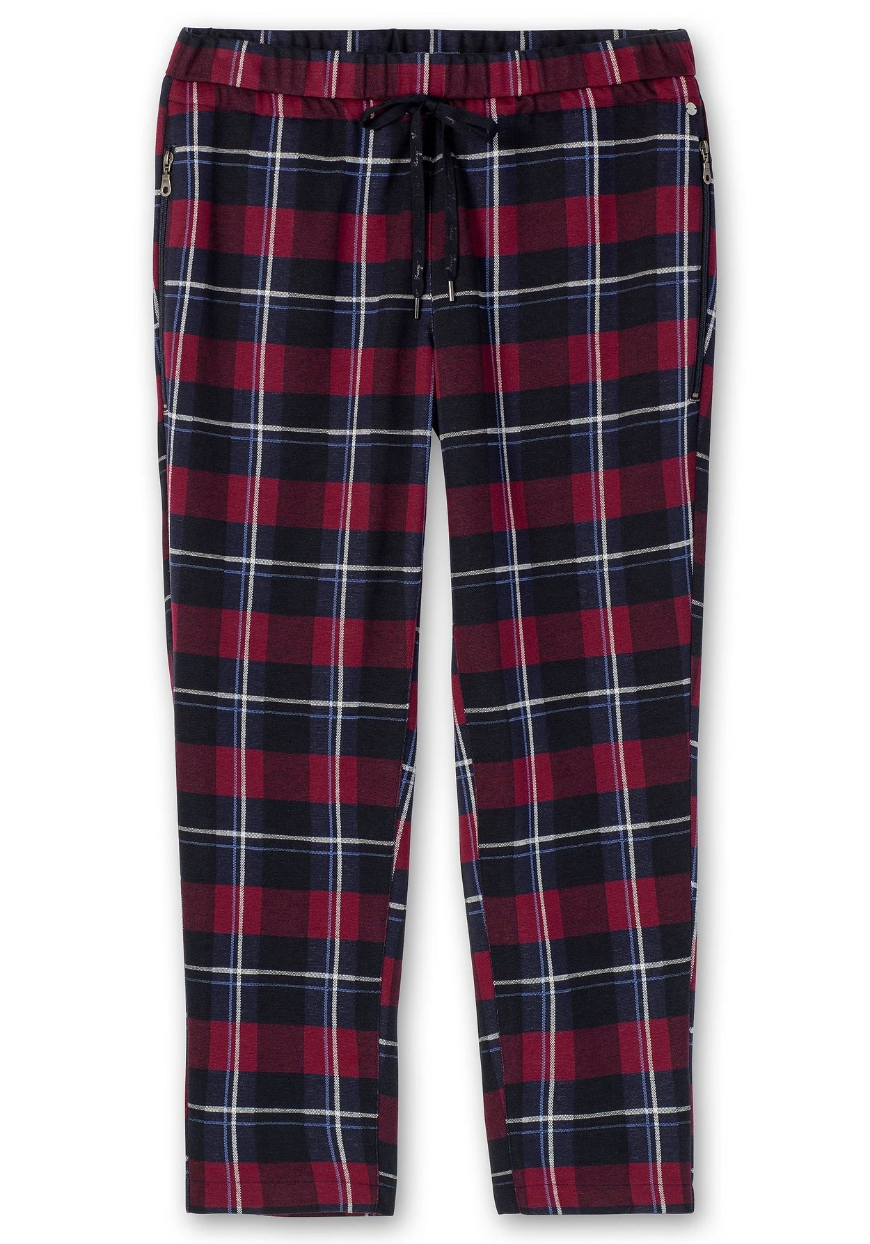 Sheego Karo-Joggpants Mit Stretchbund Und Bindeband – Bild 4