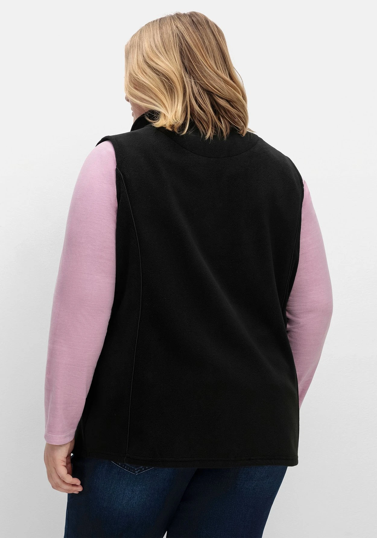 Sheego Fleeceweste Mit Stehkragen Und 2-Wege-Zipper – Bild 2