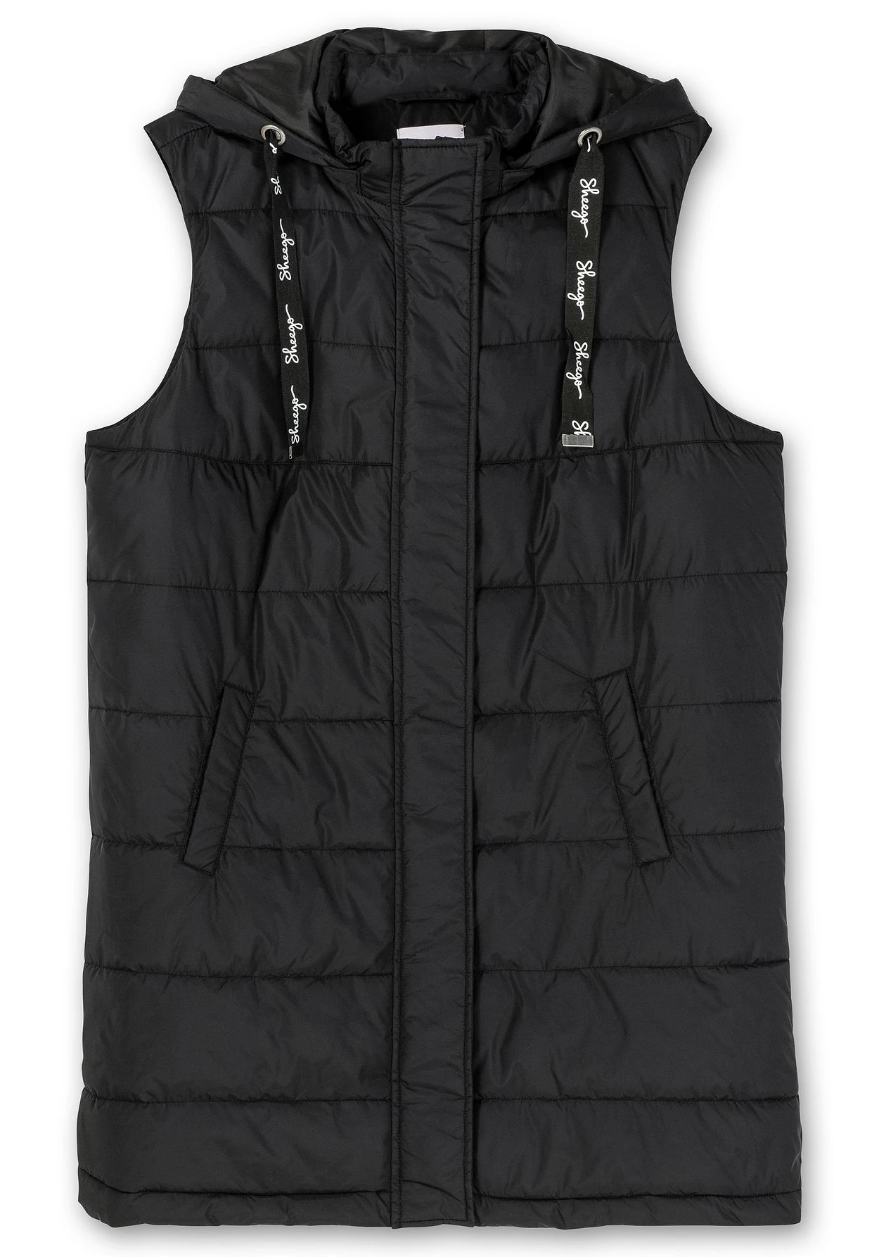 Sheego Lange Steppweste Mit Abnehmbarer Kapuze – Bild 4