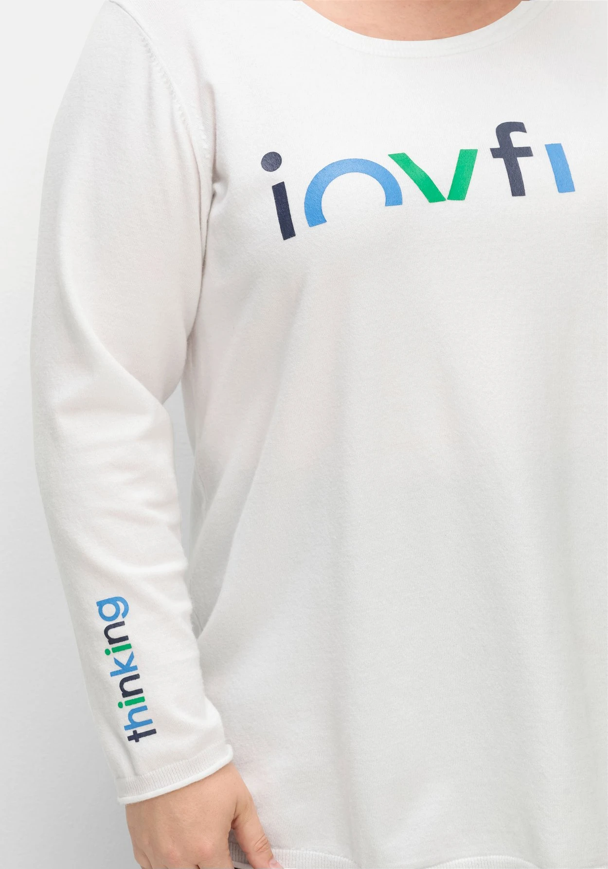 Sheego Pullover Mit Wordingprint, In A-Linie – Bild 5