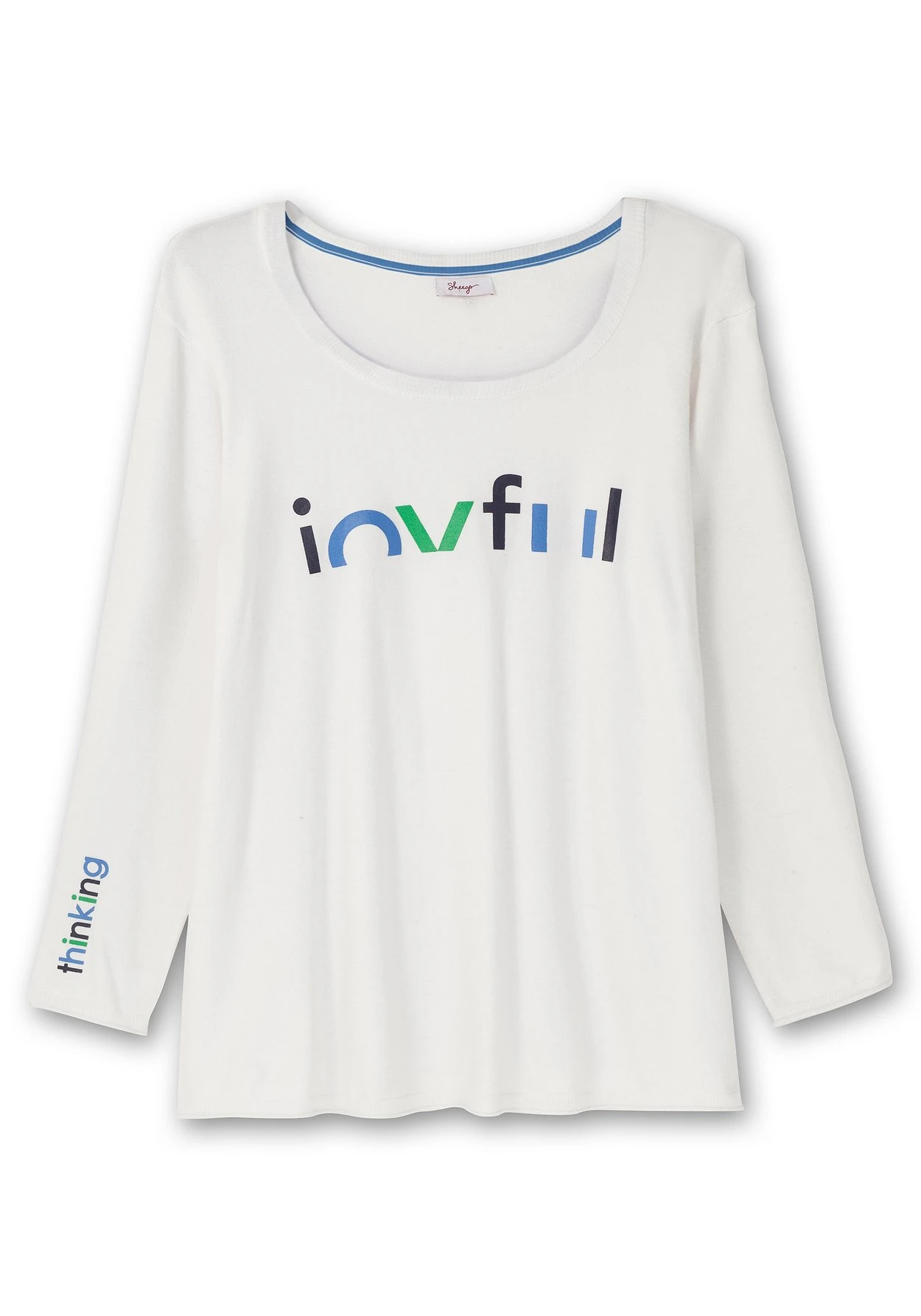 Sheego Pullover Mit Wordingprint, In A-Linie – Bild 3