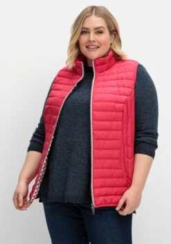 Sheego Leicht Wattierte Steppweste Mit 2-Wege-Zipper