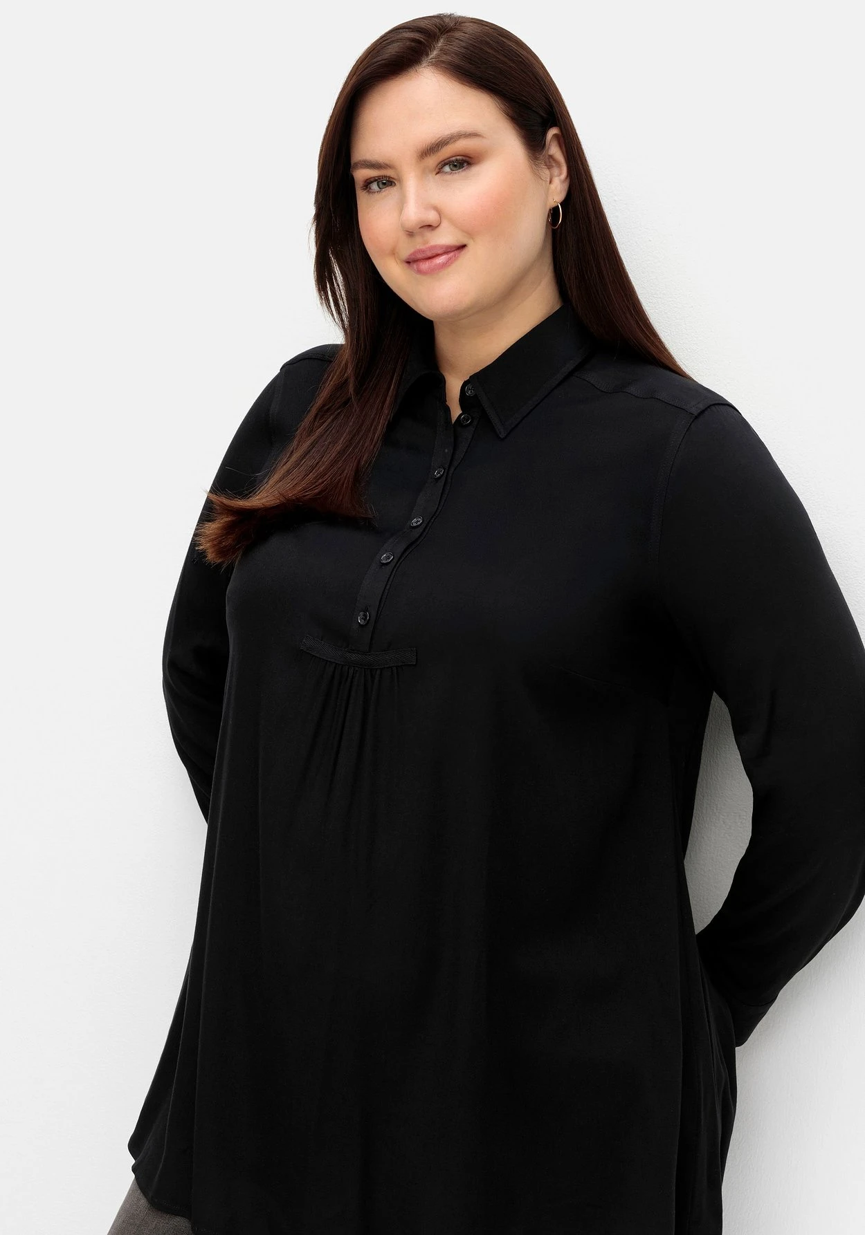 Sheego Longtunika In A-Linie, Mit Knopfleiste – Bild 6