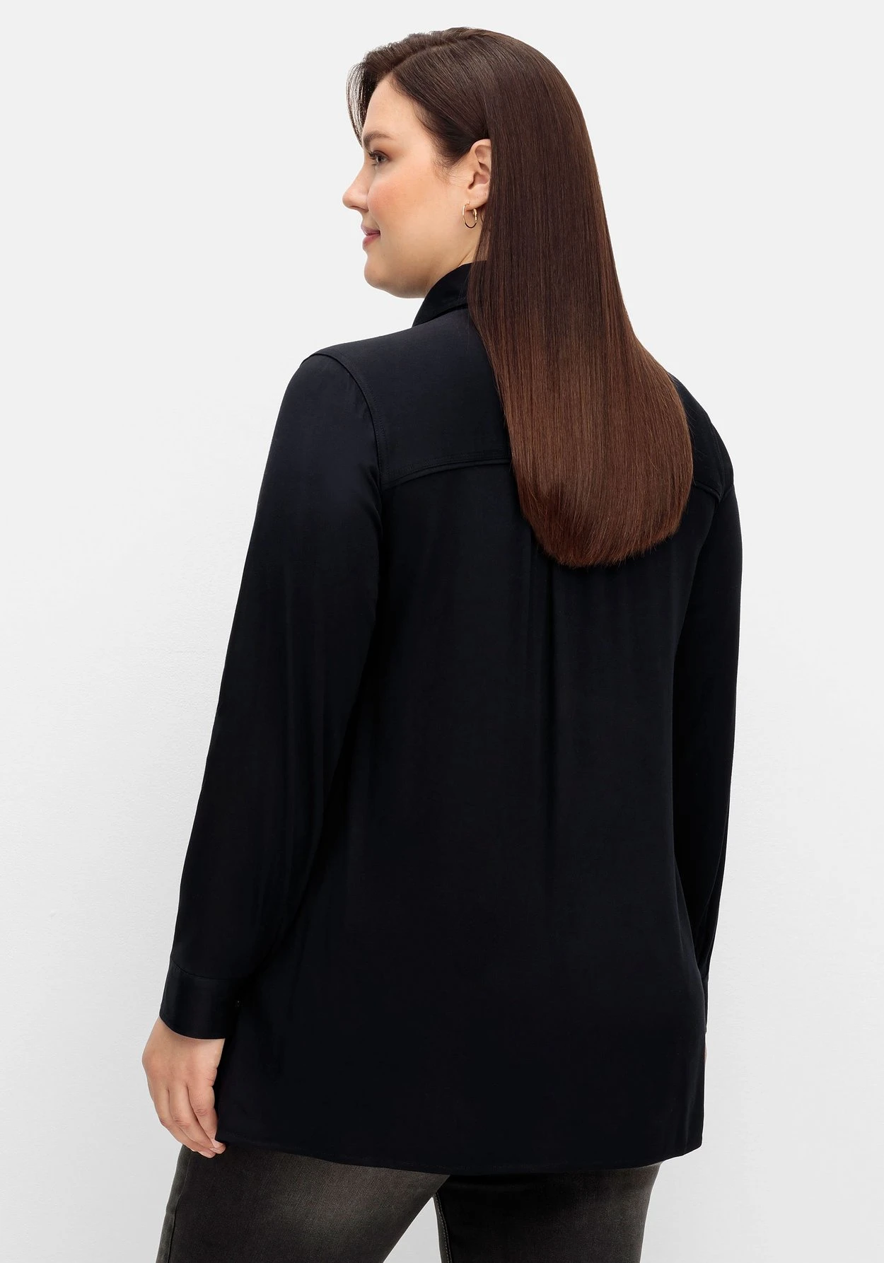 Sheego Longtunika In A-Linie, Mit Knopfleiste – Bild 2