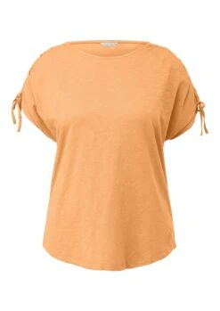 Triangle Shirt Mit Raffungen Am Ärmel, Aus Flammgarn-Jersey