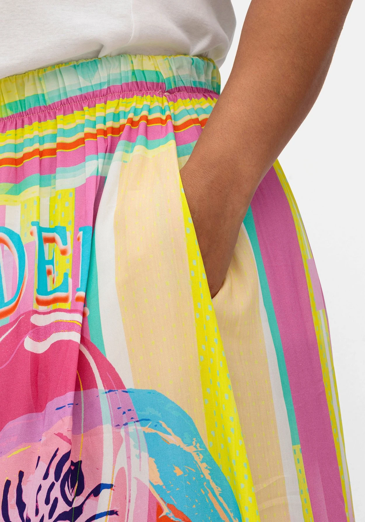 Maxirock Aus Viskose, Im Multicolor-Muster – Bild 6
