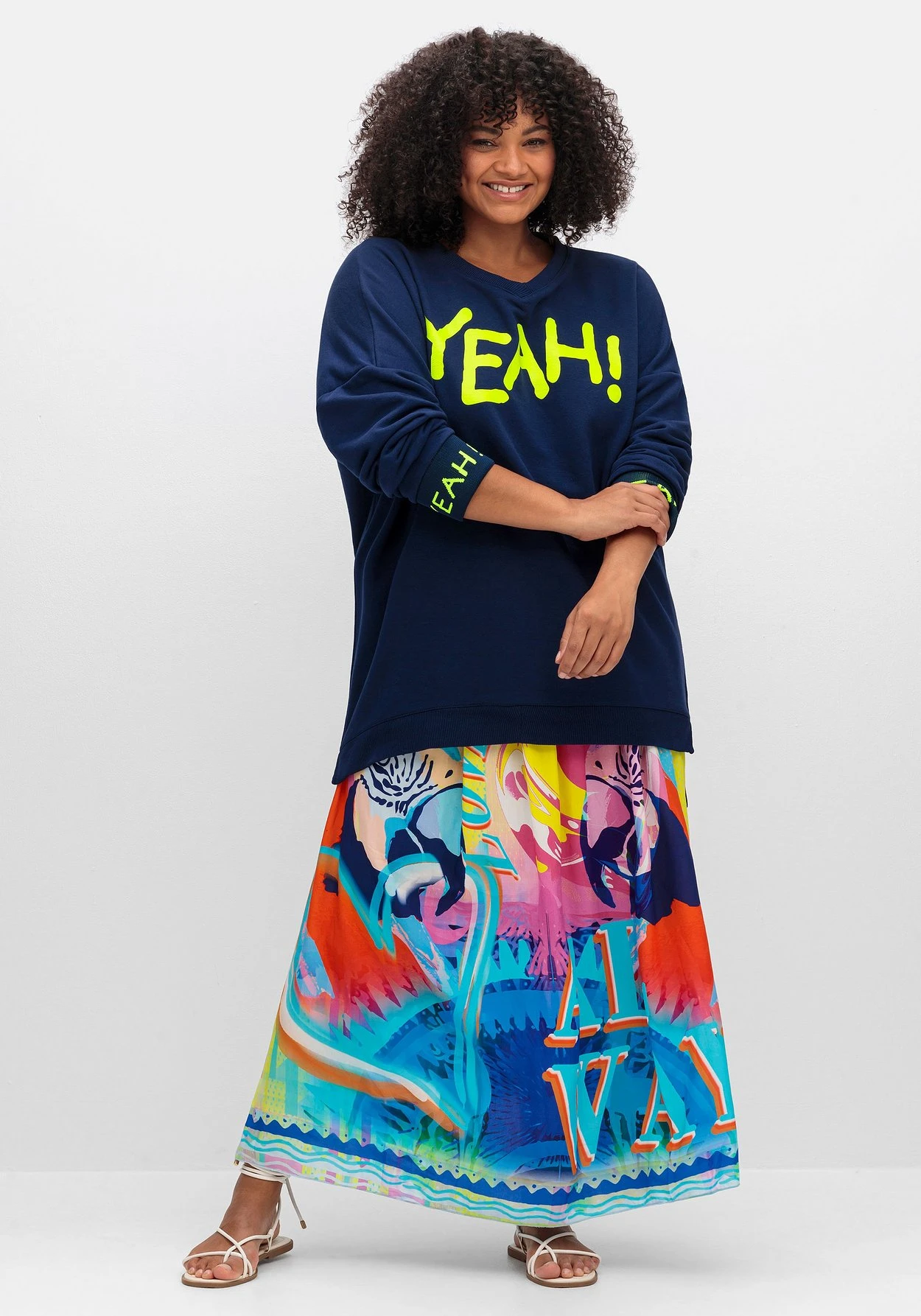 Maxirock Aus Viskose, Im Multicolor-Muster – Bild 7