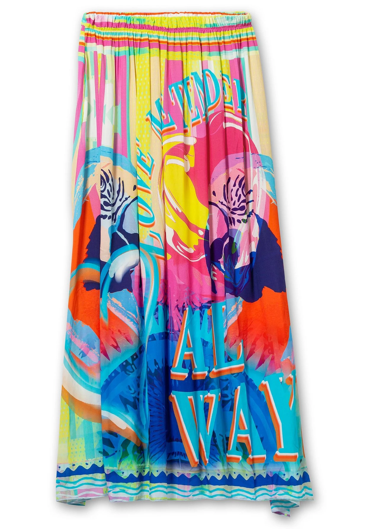 Maxirock Aus Viskose, Im Multicolor-Muster – Bild 4