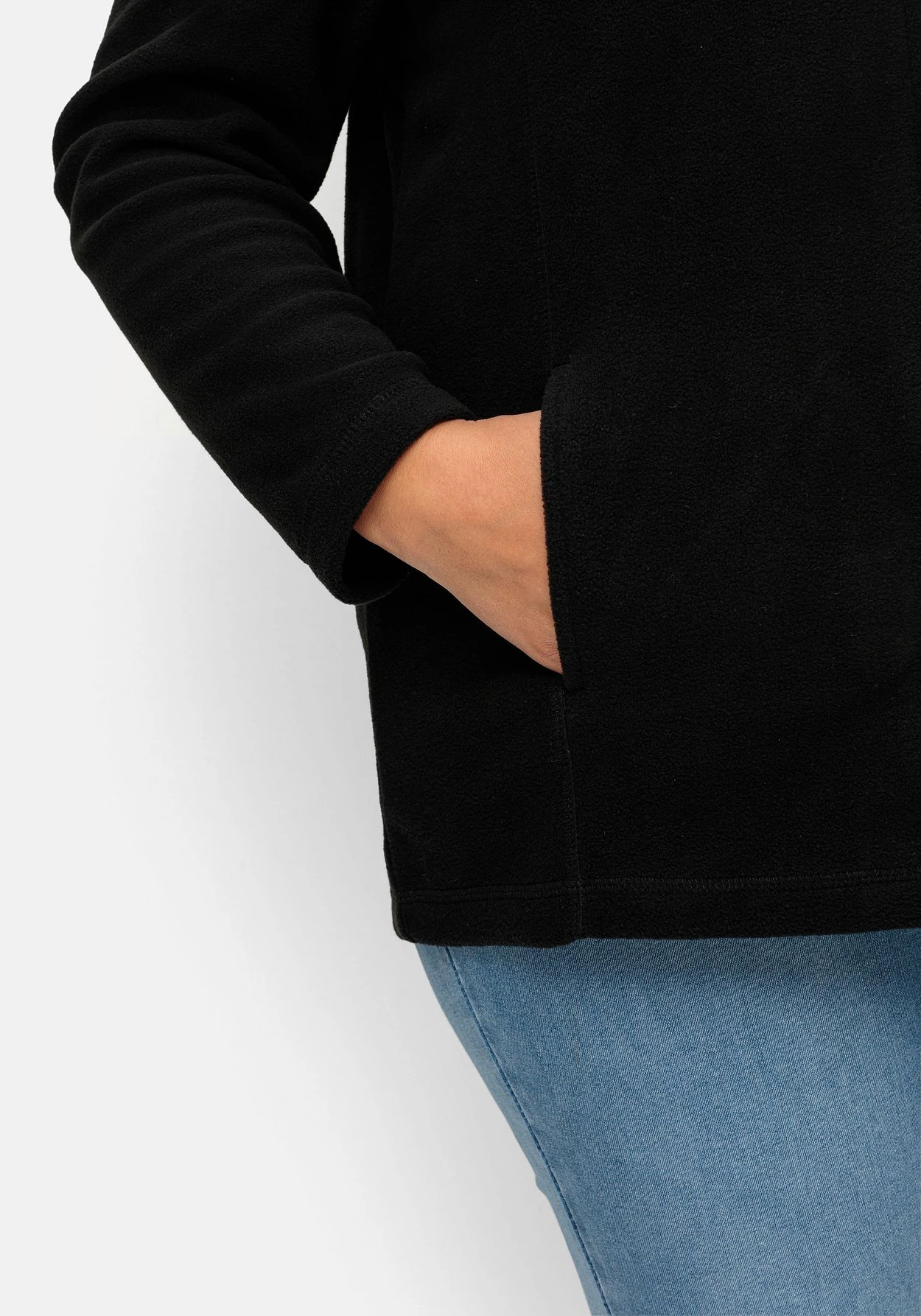 Sheego Kuschelige Fleecejacke Mit Reißverschluss – Bild 5