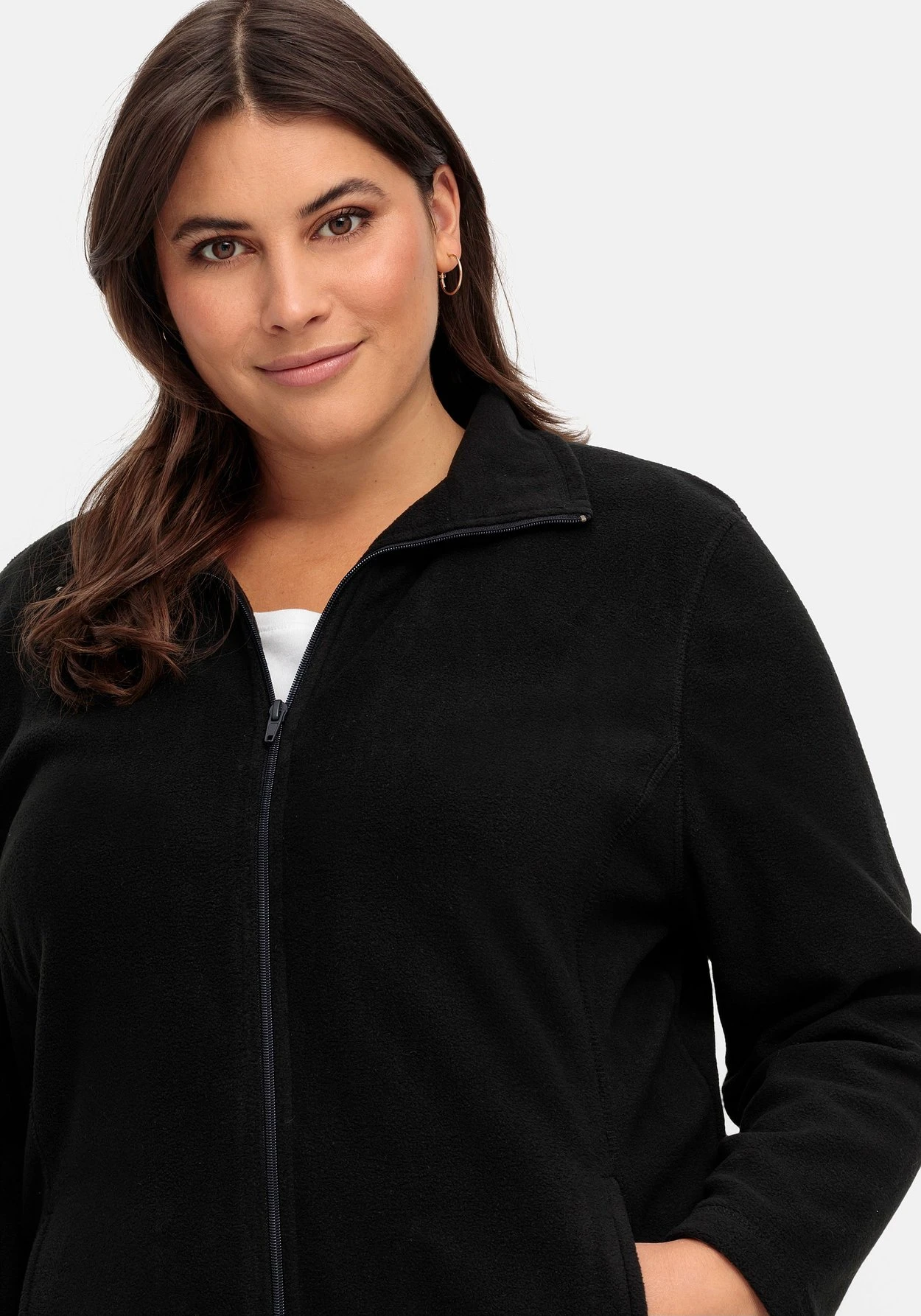 Sheego Kuschelige Fleecejacke Mit Reißverschluss – Bild 6